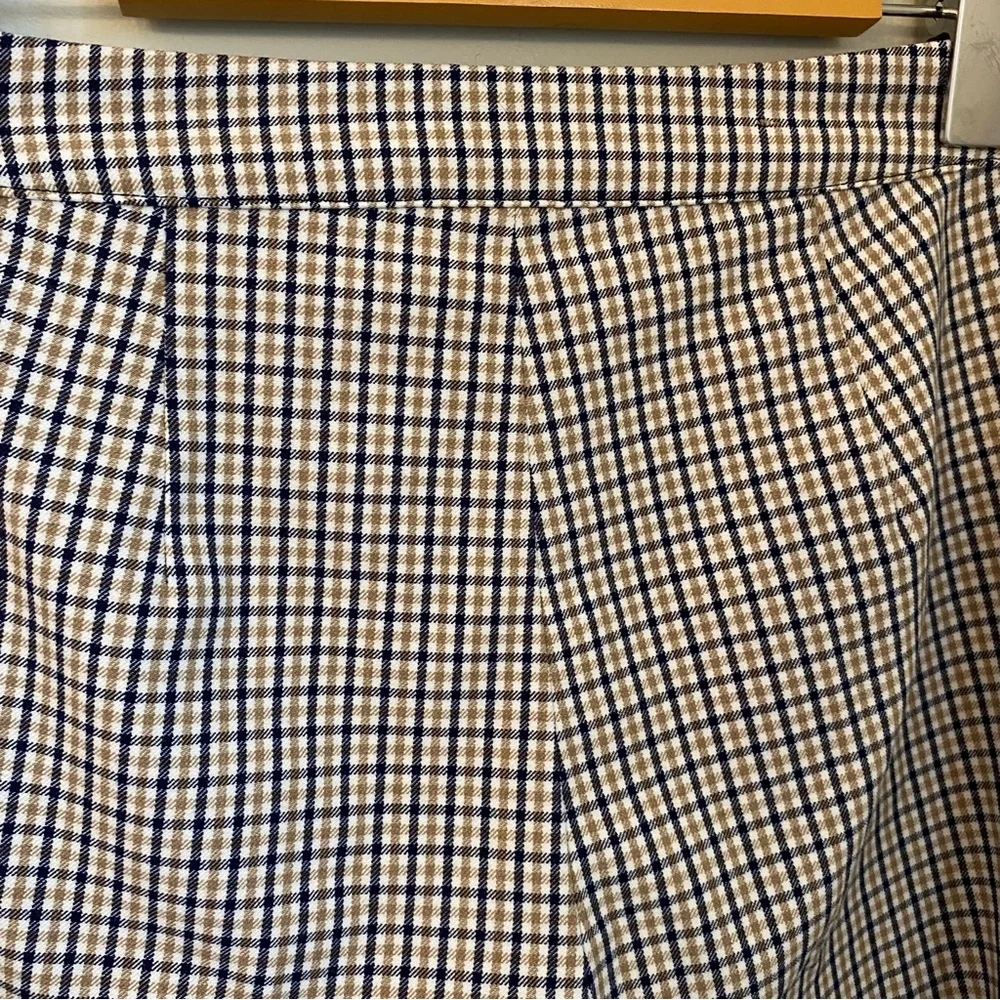 Aritzia Sunday Best Freshman Pant in Black Honey Brown Grid Plaid Size 00 - Picture 8 of 14